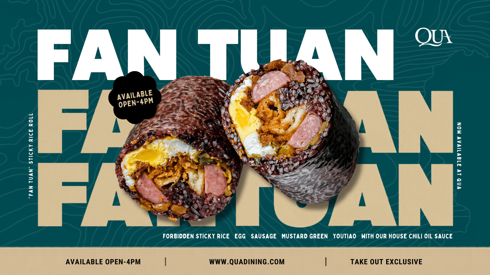 The Chinese 'Breakfast Burrito' — promotion at QUA Contemporary Chinese Cuisine
